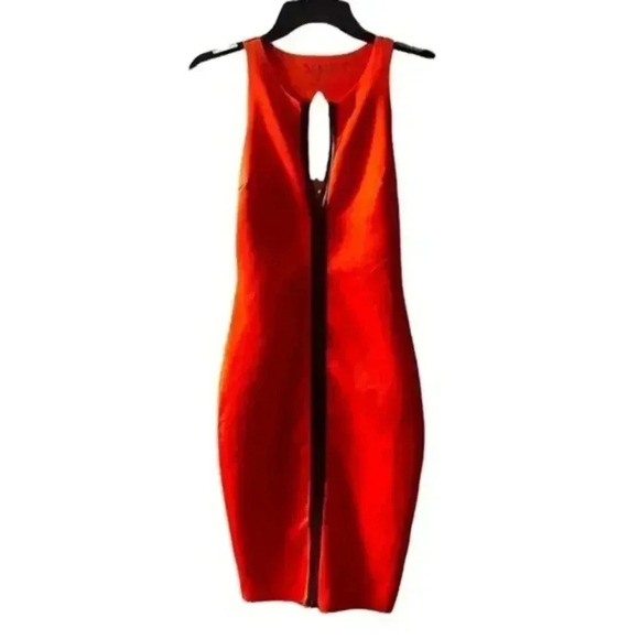 Guess Tangerine Orange Spandex Summer Tank Dress. Super Sporty and Sexy. - Picture 3 of 9